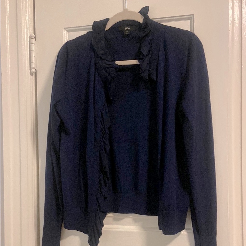 J. Crew Women's Navy Cardigan Sweater